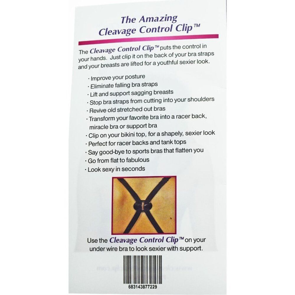 Cleavage Control Clips 3 Pack Bra Strap Accessory Control Positioning - Picture 3 of 3
